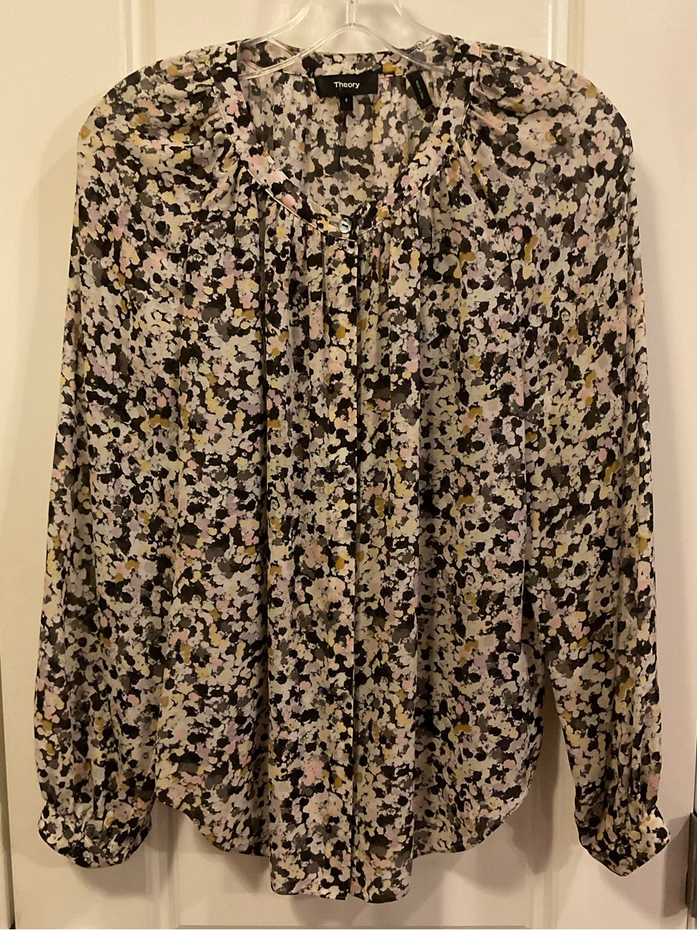 Theory Floral Silk Blouse - S